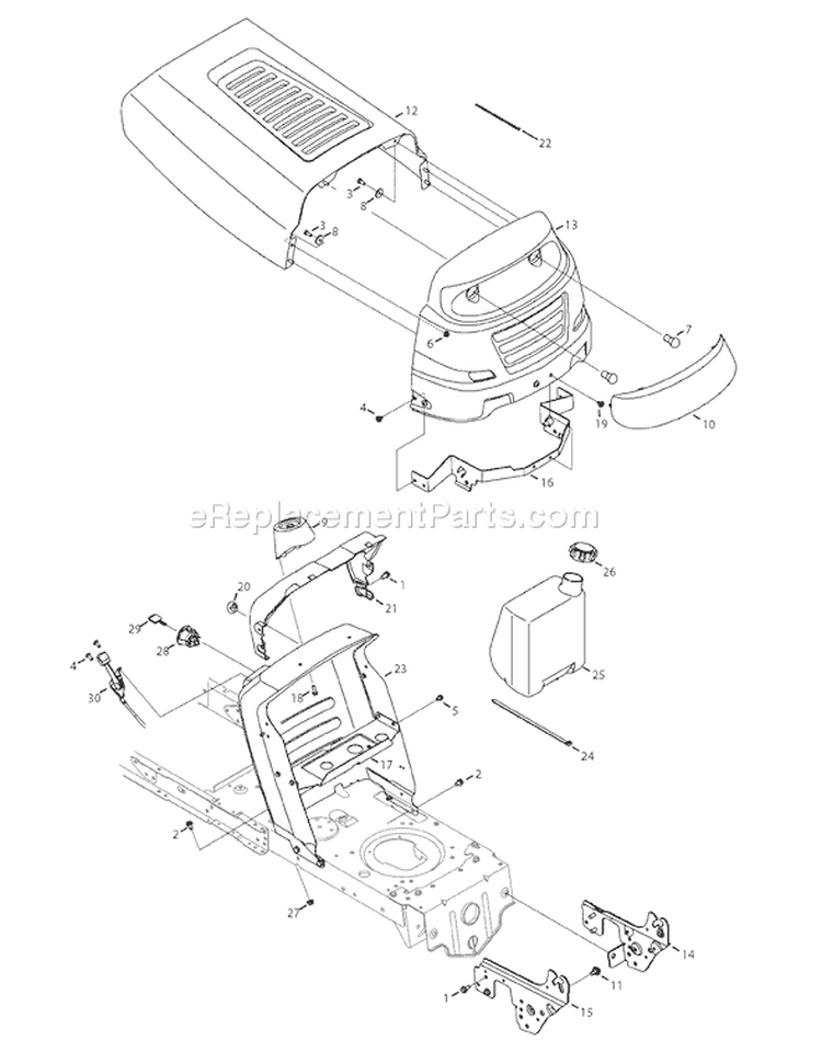 Page D Diagram and Parts List for 13AO771H055 2008 Yard Man Lawn Tractor